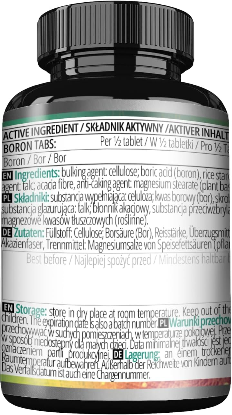 Boron 3 Mg per Serving - 120 Vegan Tablets - 240 Servings - Supports Overall Wellness -By Apollo'S Hegemony image number 2