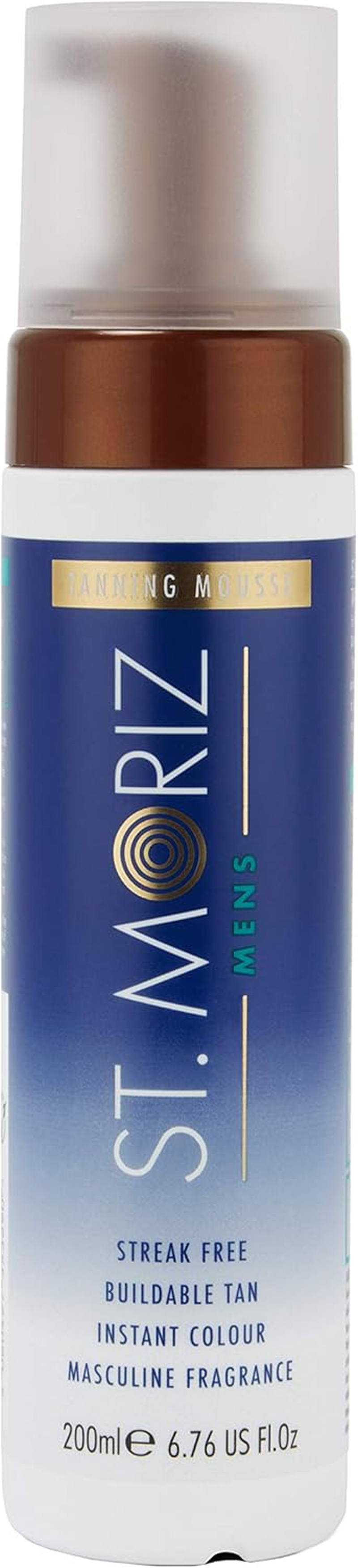 St. Moriz Mens Streak Free Self Fake Tan Tanning Mousse 200 Ml