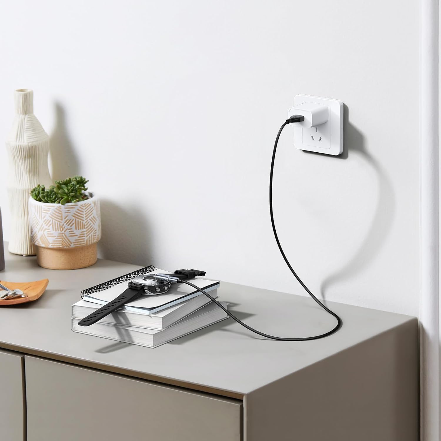 USB-C Watch Charger for Garmin Watch 4 Pack, USB C Garmin Charging Converter for Fenix 8 7 7S 7X 6 5 5S Plus/5 Plus/5X plus E Pro Solar (Space Gray, L Type+Straight Type) image number 5