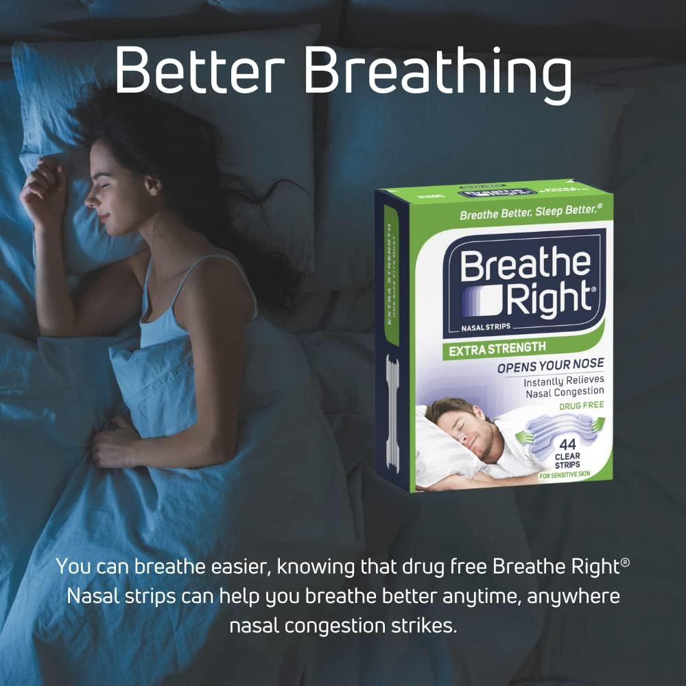 Breathe Right Clear Nasal Strips Extra 44 Pack image number 3