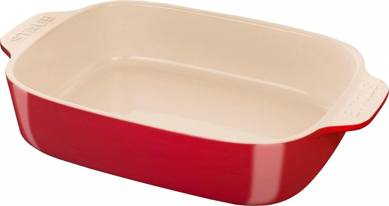 Staub Dish 40508-221 Ramkan, 3.7 Inches (9.5 Cm), 2-Piece Set, Cherry Made in Portugal, Ceramic Au Gratin Dish, Oven, Microwave Safe image number 2