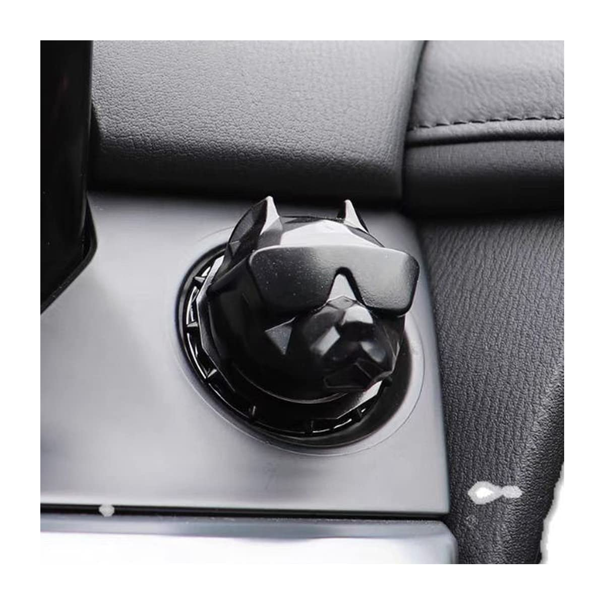 Zipelo Car Push to Start Button Cover, Vehicle Interior Engine Ignition Switch Protection Button Cover Sticker, Bully Dog Car One Button Start Stop Decorative Cover Universal for Car SUV Truck(Black)
