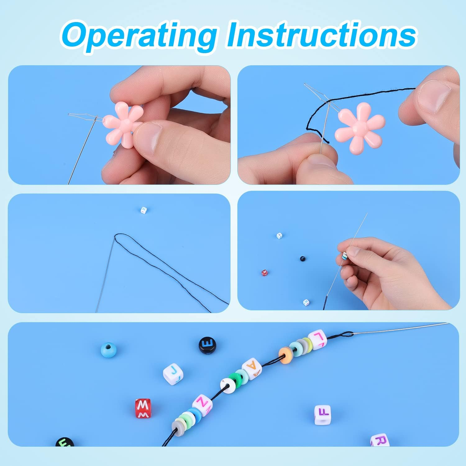 SAVITA 37Pcs Beading Needles,Beading Needles Set for Jewelry Making, Stainless Steel Beading Needles Tools Lightweight for Bracelets Necklaces Rings Making for Sewing DIY Crafts image number 6