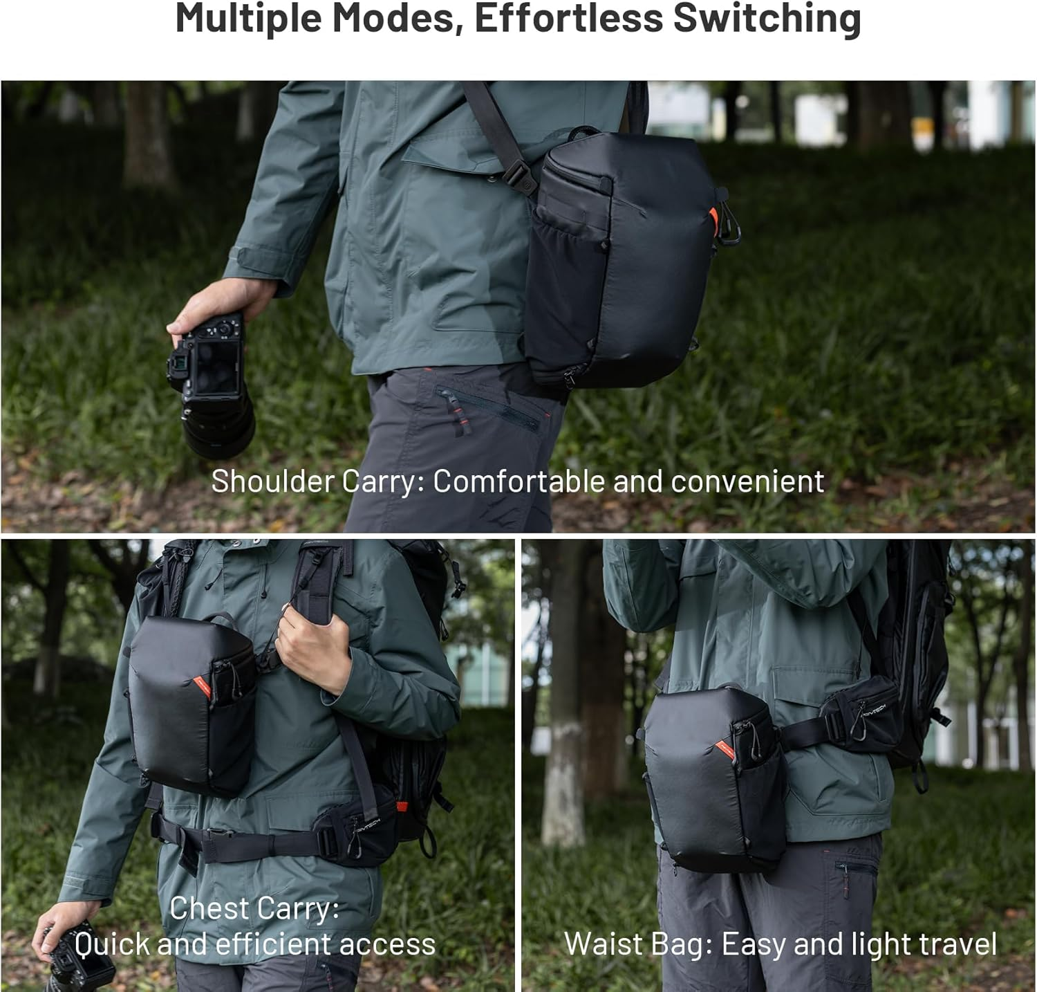 PGYTECH Camera Top Loader, Dslr/Slr/Mirrorless Cameras and Lenses with Adjustable Shoulder Strap, Expandable Organizing Pockets for Nikon/Canon/Sony Mirrorless Cameras, Waterproof image number 1