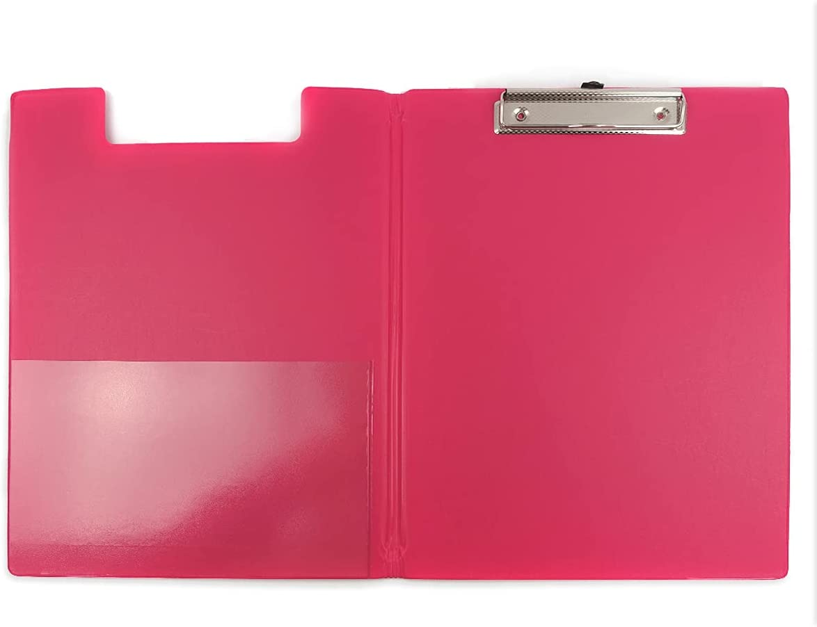 Bantex, Clipfolder A4, Spring Clip Mechanism , Clear Pocket for Storage, Retractable Hanging Hook, Durable PVC, Orange