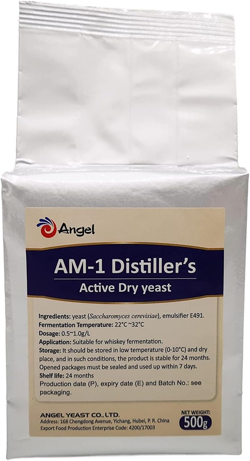 Angel Yeast AM-1 Whiskey Distillers Yeast 500G Pack for Whiskey Distilling