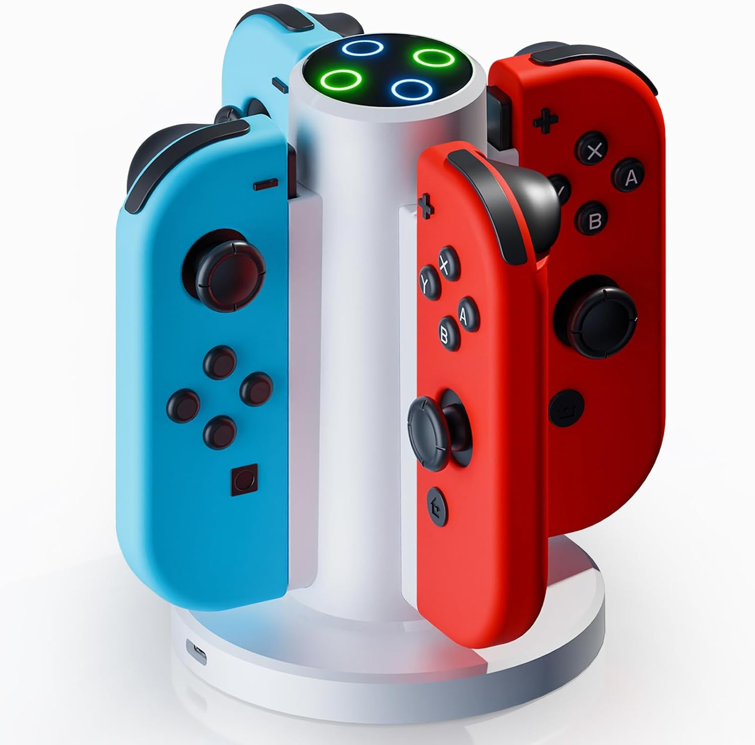 HONCAM Joycon Charging Dock for Switch Controller, Switch Accessories Compatible Switch Joycon,4 in 1 Charger with a USB Type-C Cord, White image number 3