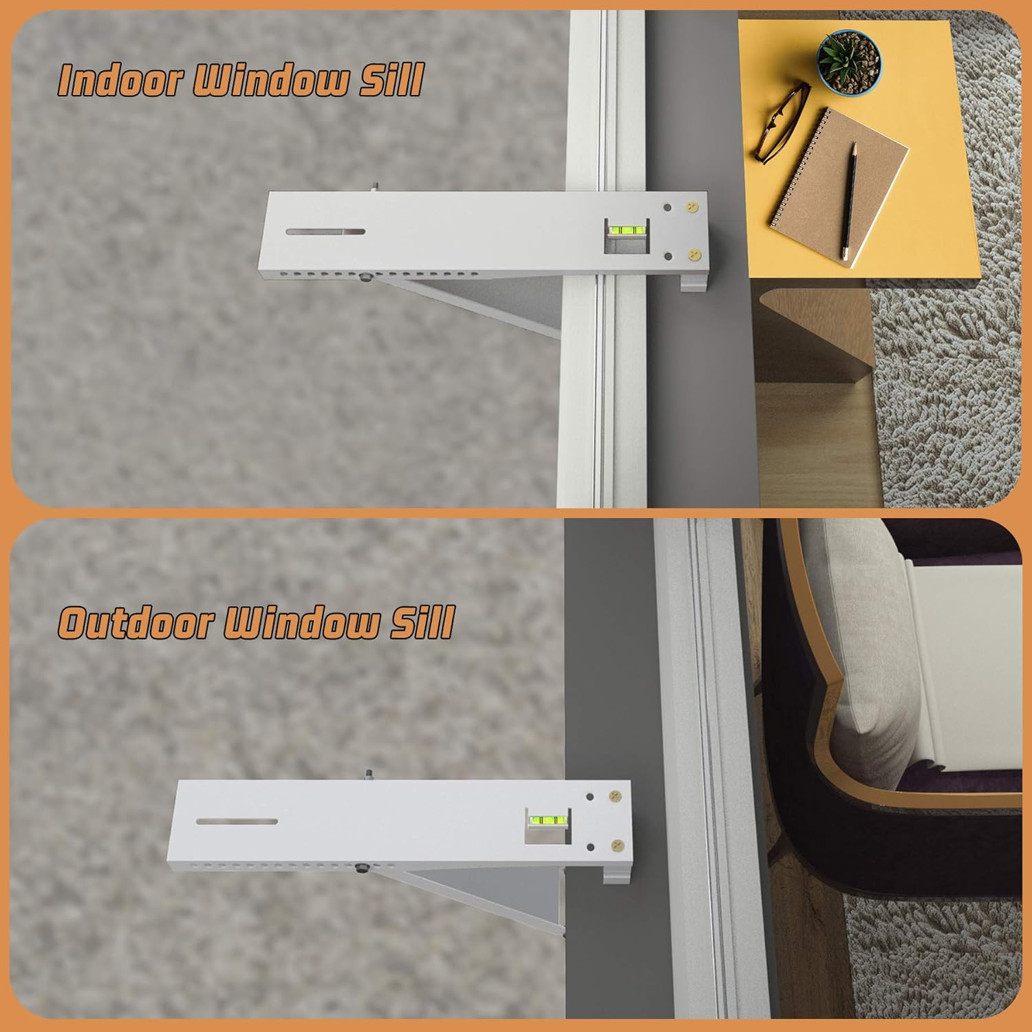 LBG Products Window Air Conditioner Bracket Light Duty,Support 5,000 to 8,000 BTU Universal AC Unit,Up to 85 Lbs image number 1