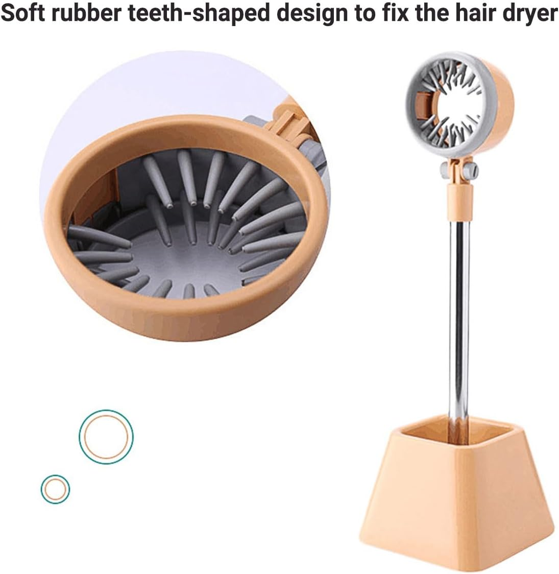 Adjustable Pet Hair Dryer Stand with 180&deg; Rotating Holder, Hands-Free Hair Drying for Dogs and Cats, Stable Base, Flexible Grooming Rack for Pet Bathing and Grooming image number 1