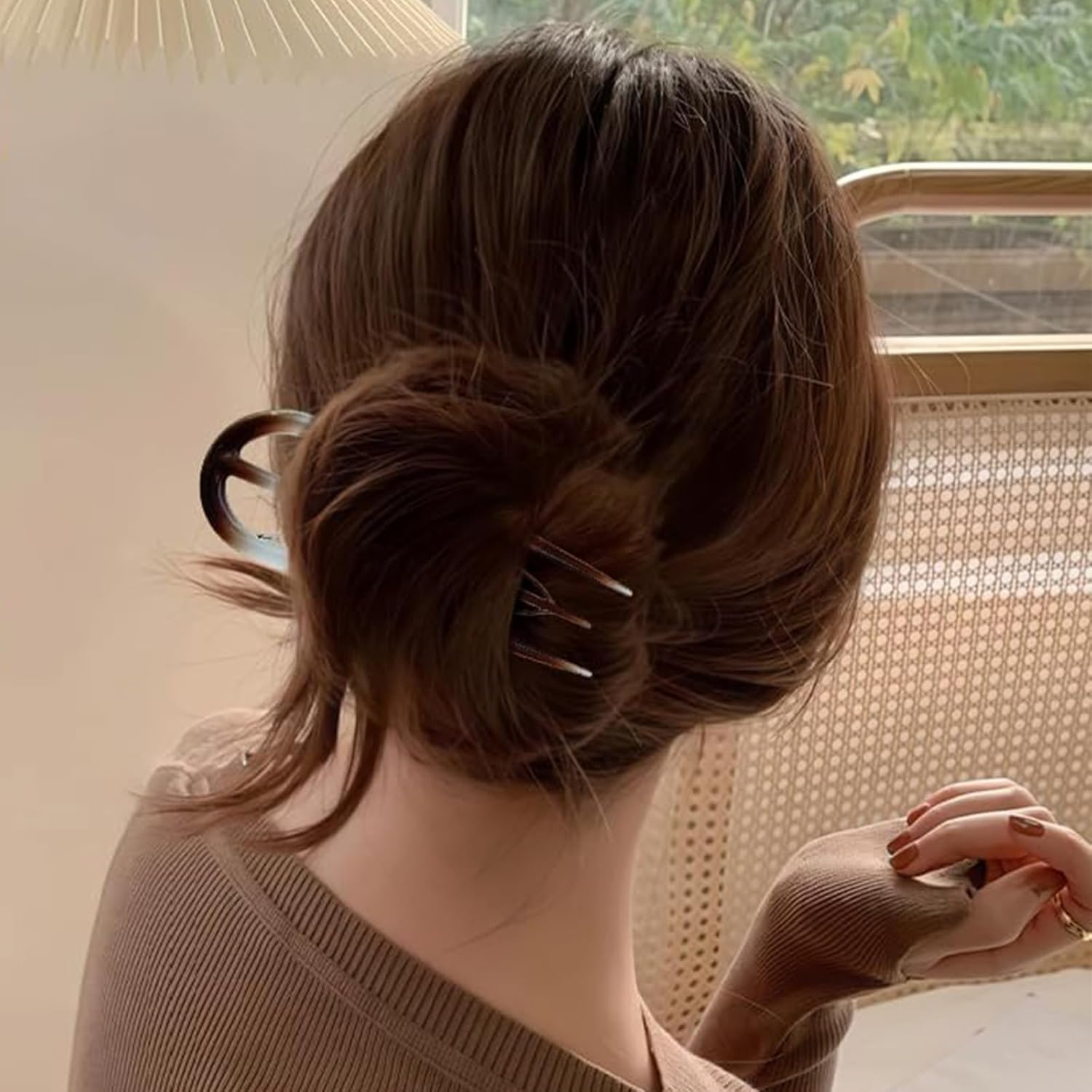 Aililong Pack of 6 Large French Hair Pins, U-Shaped Hairpin French Hair Pin Hair Clip French for Women, Durable French Hair Clip, French Twist Hair Pin Bobby Pins Hair Clips