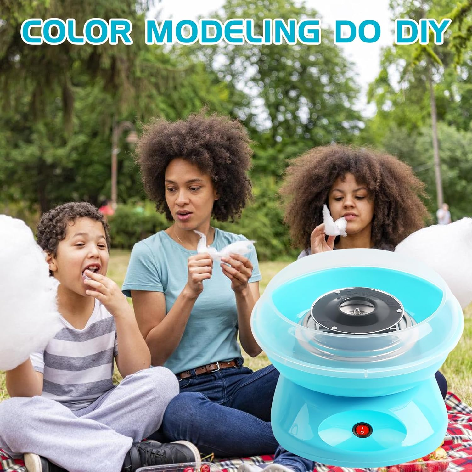 Cotton Candy Machine, Cotton Candy Machine, Electric Candy Floss Maker 450W with Accessories for Birthday Various Holidays Easy to Use and Clean image number 1