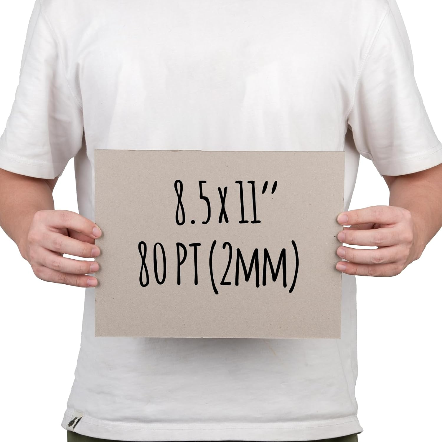 Heavy-Duty Chipboard Sheets 8.5 X 11 in - 80 PT (2Mm) Thick - 20 Sheets of Chip Board for Binding Covers, Book Boards, Backing and Crafts - Sturdy Alternative to Thin Cardboard Sheets image number 5