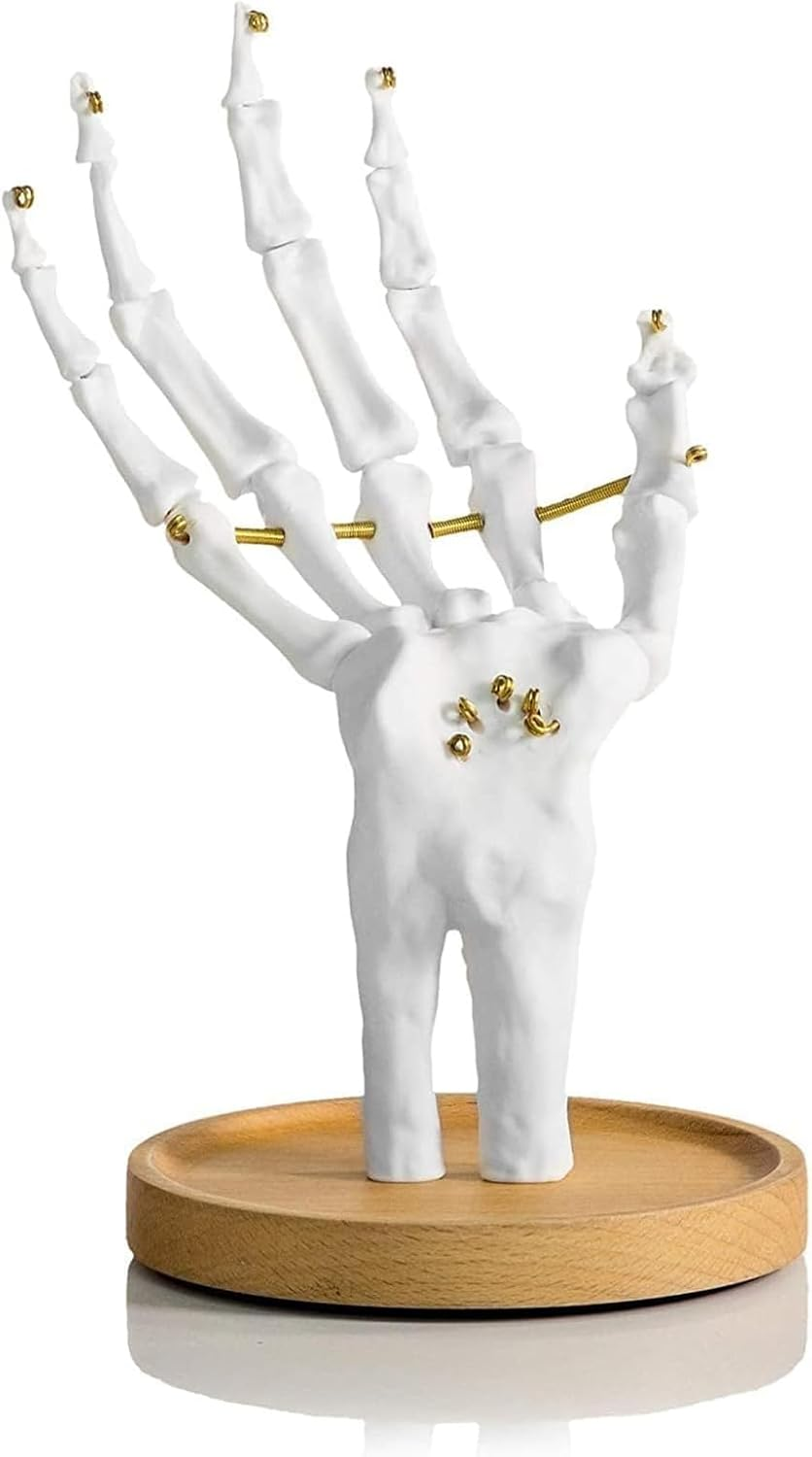 Suck UK Skeleton Hand Jewellery Holder, White image number 5