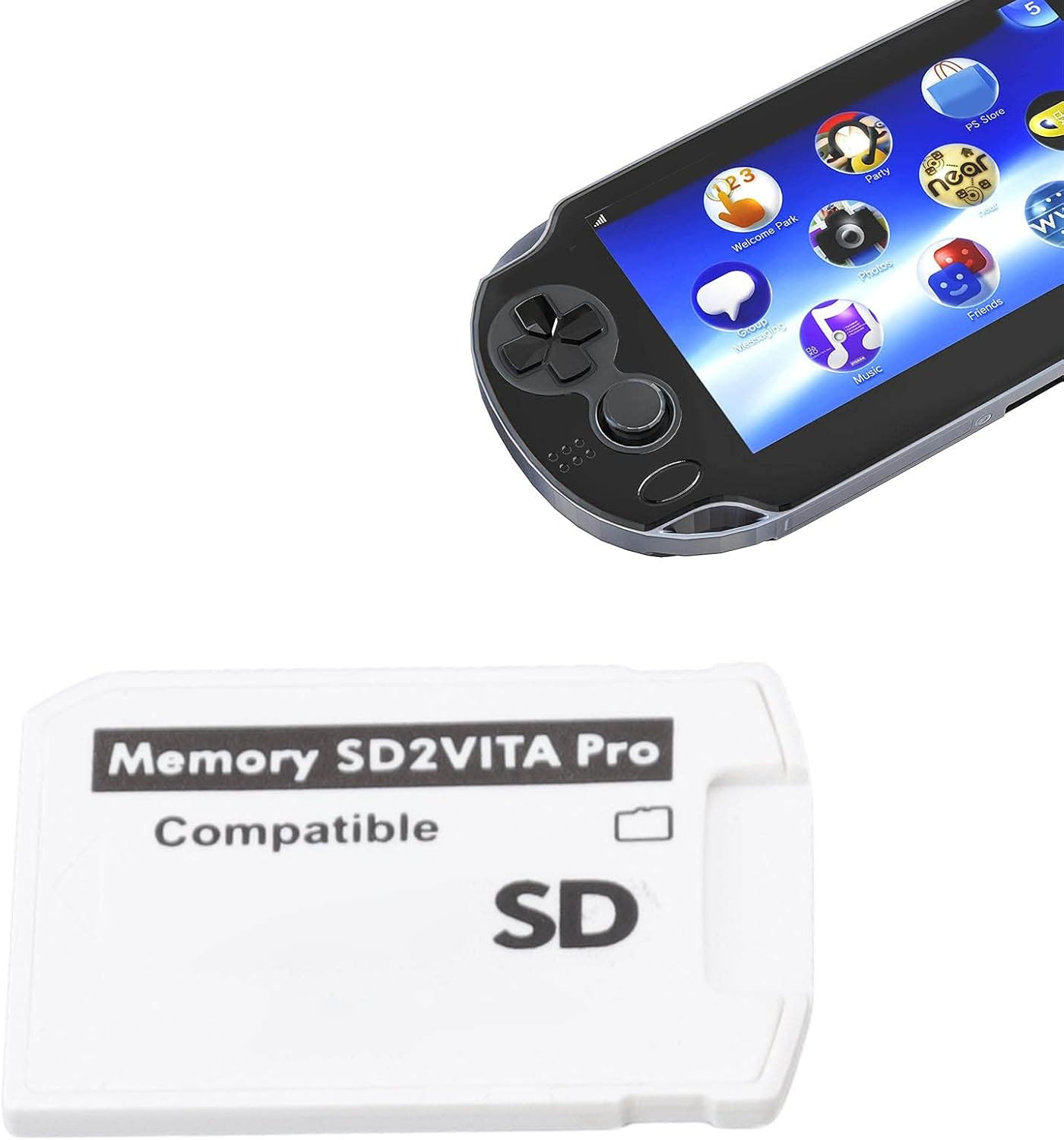 PS Vita Memory Card Adapter, Memory Card Slot Adapter for PS Vita Micro Storage Card 1000 2000 3.60, Storage Card Adapter for Henkaku Enso System, Adapter for PS TV image number 1