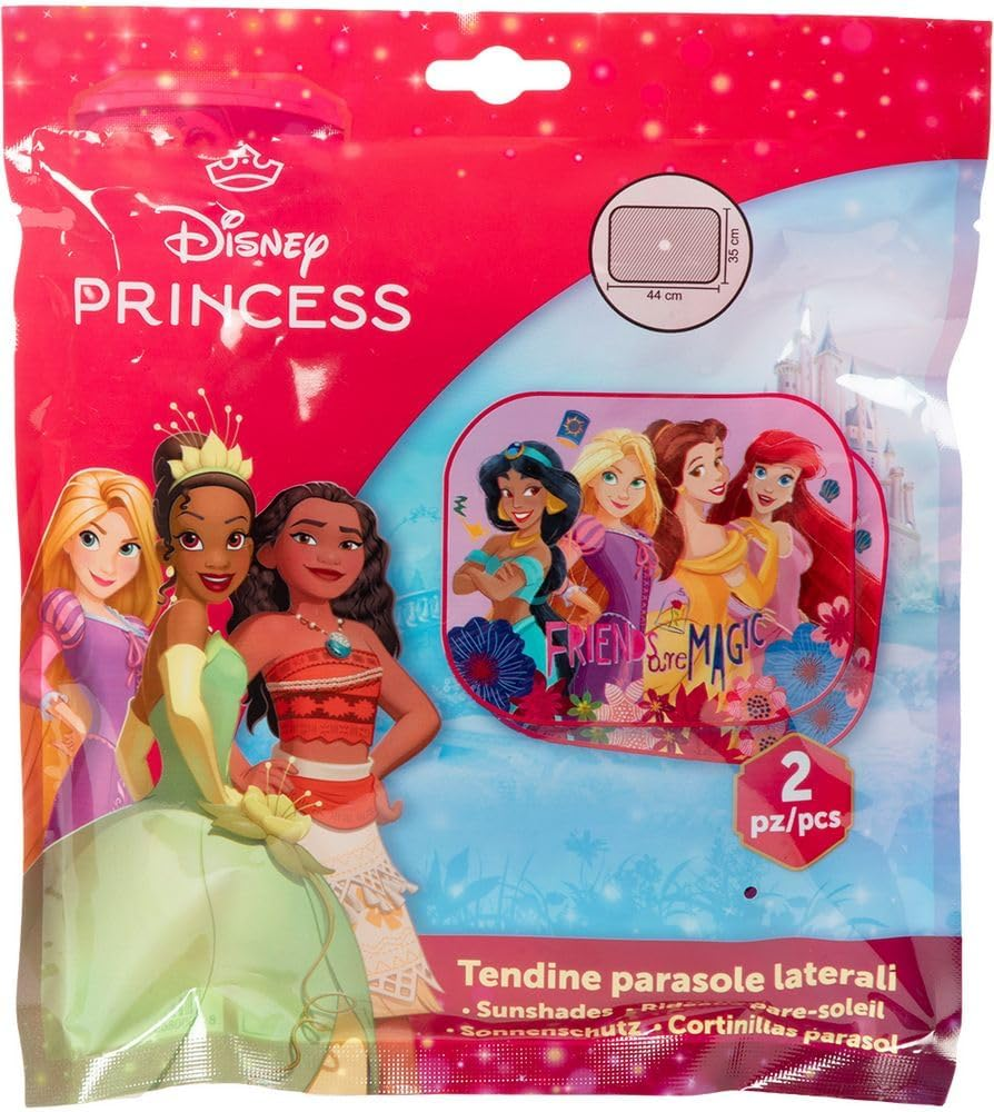 Disney Princess Girls 44 X 35Cm Side Awnings with Jasmine Rapunzel Belle Ariel Graphics on Pink Background image number 4