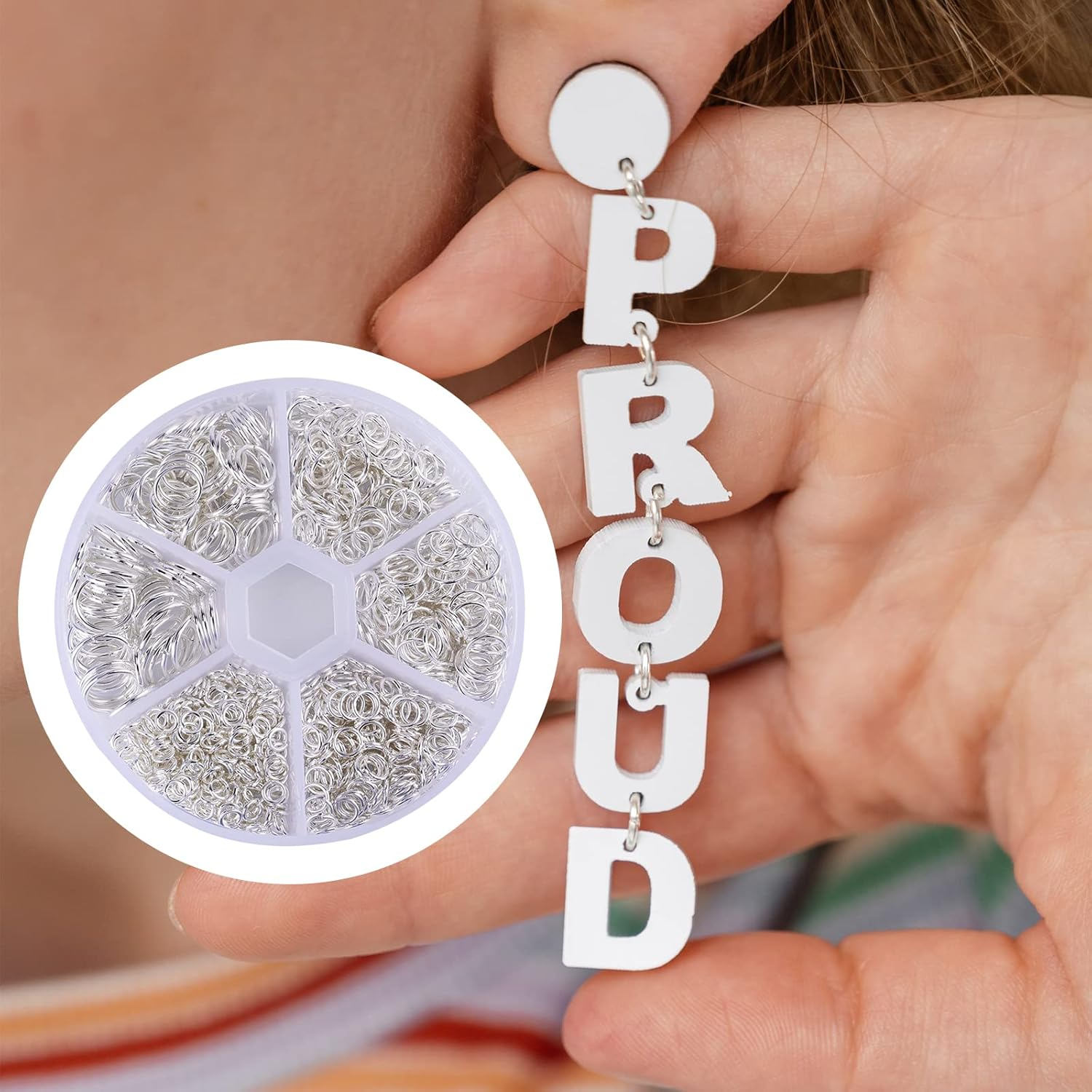 LUTER 1000PCS Open Jump Rings Metal O-Ring Connectors Silver for Jewelry Making Decoration Unbroken Elegant (4Mm 5Mm 6Mm 7Mm 8Mm 10Mm) - Gold image number 6