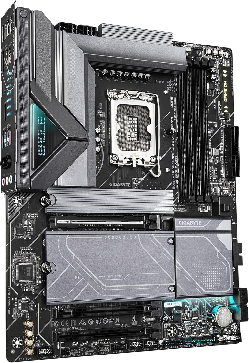 GIGABYTE Z890 Eagle WIFI7 Motherboard - Supports Intel Core Ultra (Series 2) Cpus, 14+1+2 Phases VRM, up to 8800Mhz DDR5 (OC), 1Xpcie 5.0 + 3Xpcie 4.0, Wi-Fi 7, 2.5Gbe LAN, Thunderbolt 4 image number 1