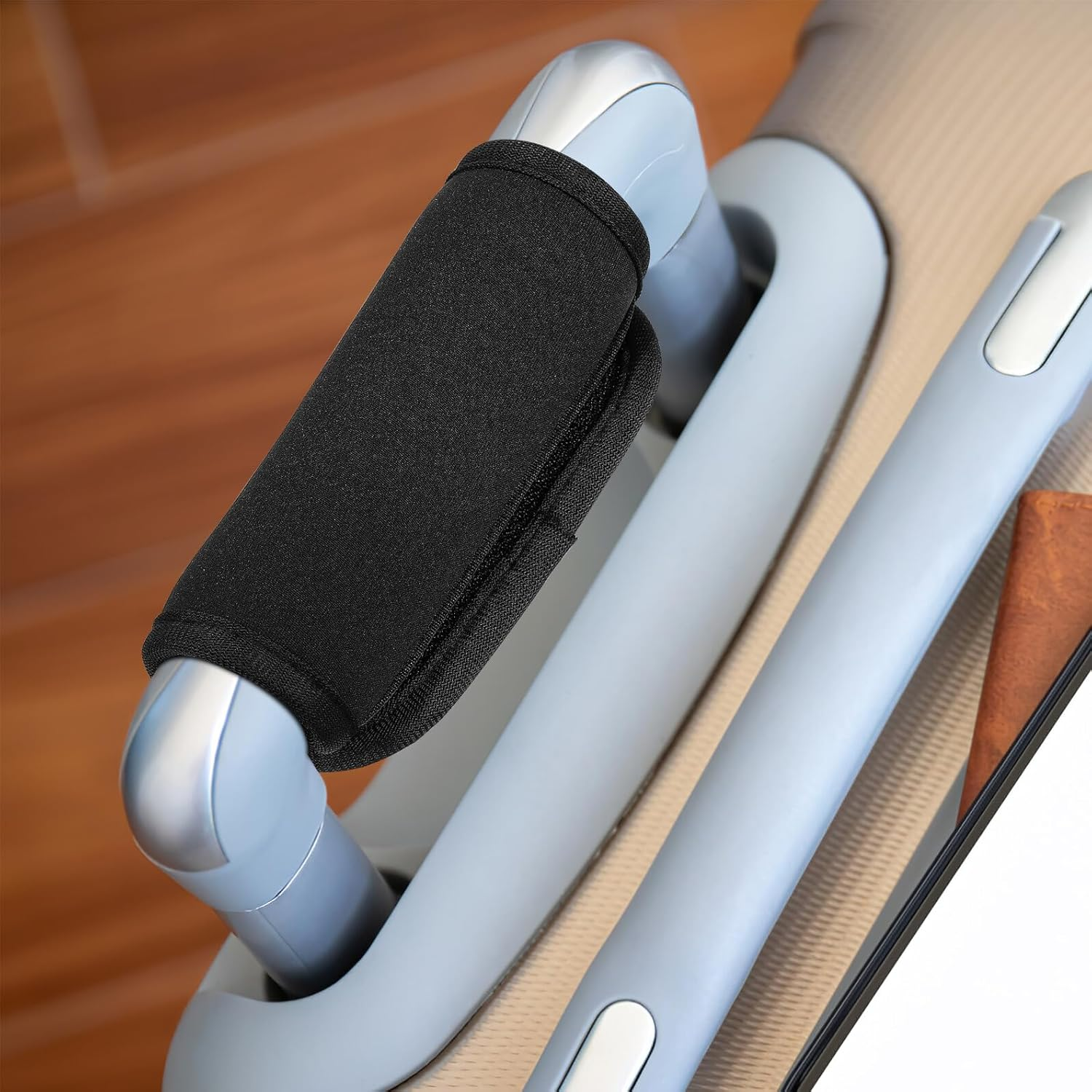 TIKODIDA Travel Suitcase Handle Wraps Black Neoprene Cover Luggage Trolley Handle Grip Sleeve and Comfortable Carrying