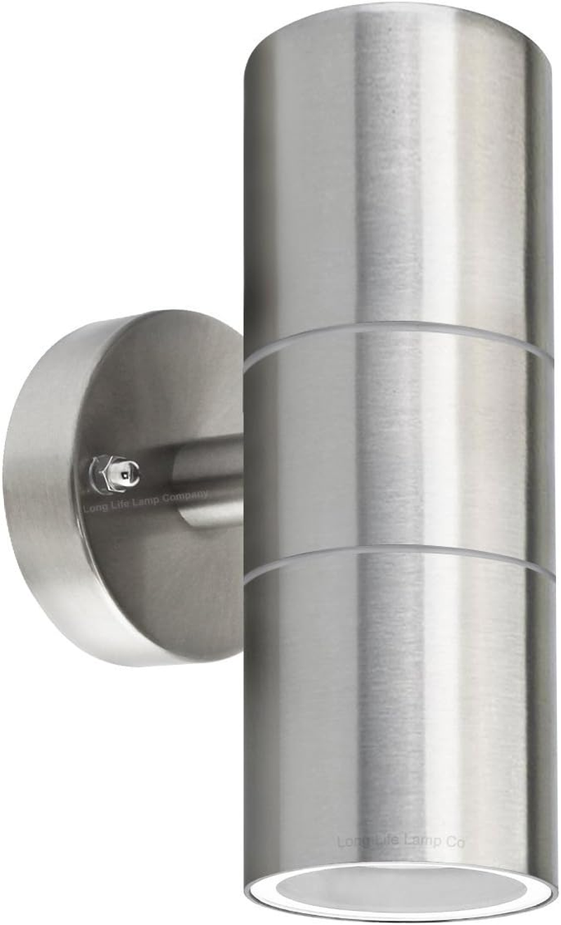 Modern Stainless Steel up down Double Wall Spot Light IP65 Outdoor Use GU10 (Pack of 4) image number 6