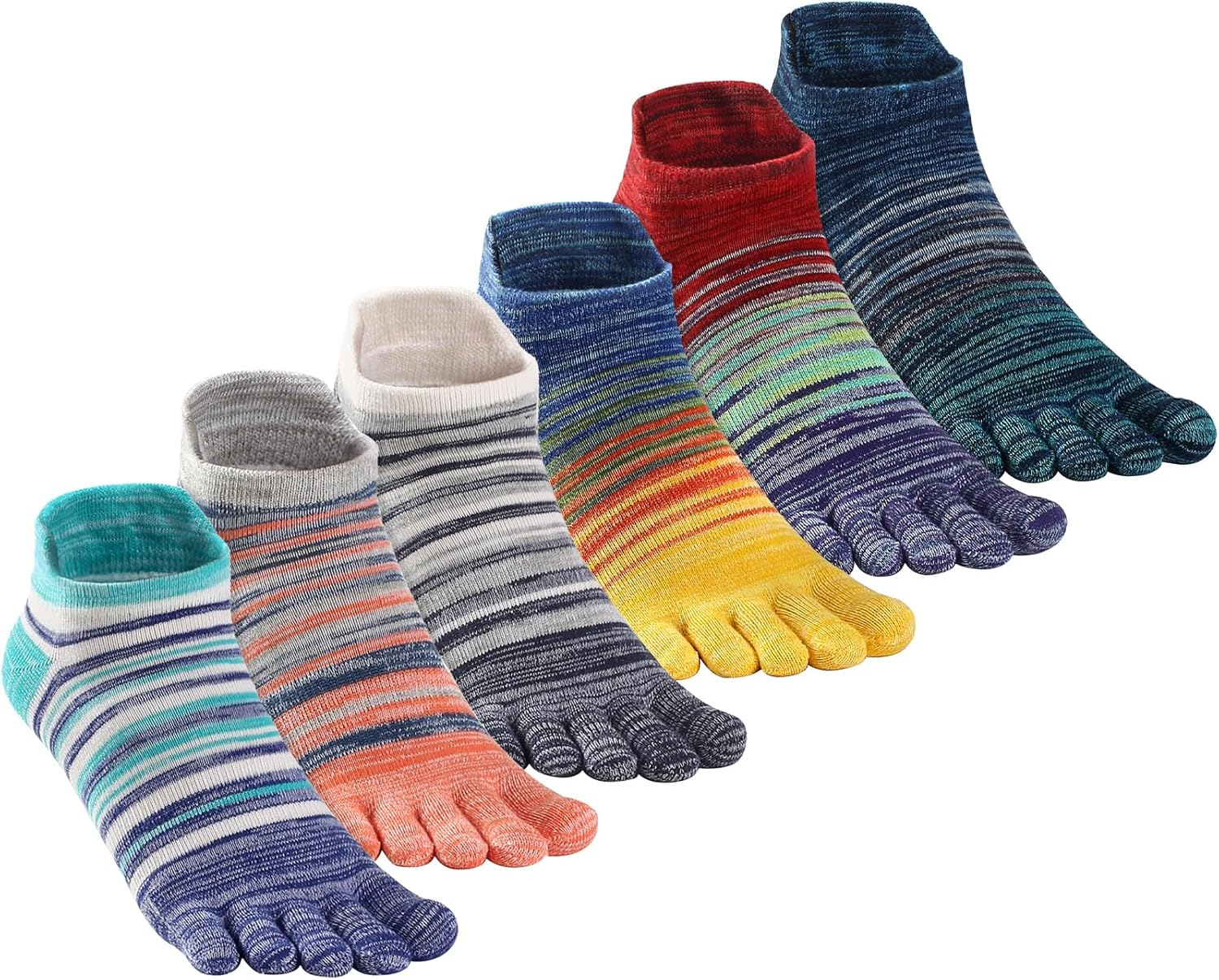 Tikmox Toe Socks for Women Ankle/Crew Running Socks Cotton Five Finger Socks(3-6 Pairs)