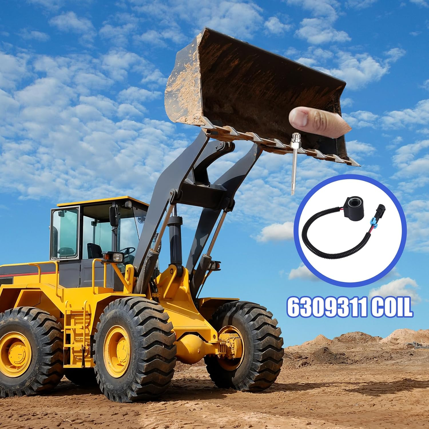 Engine Solenoid Valve 6309311 Coil/Connector for Loaders, 12V DC 6671025 image number 3