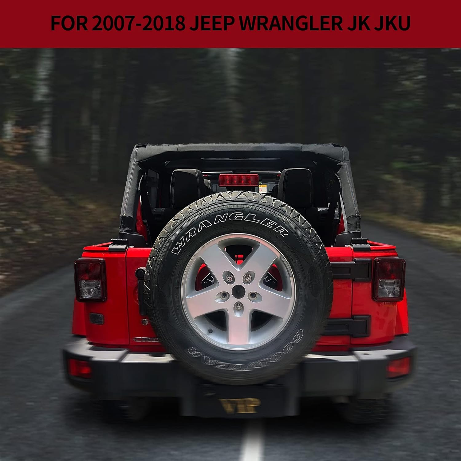 2PCS Soft Top Rear Window Clips Retainer Brackets Tailgate Bar Holders for 2007-2018 Jeep Wrangler JK JKU