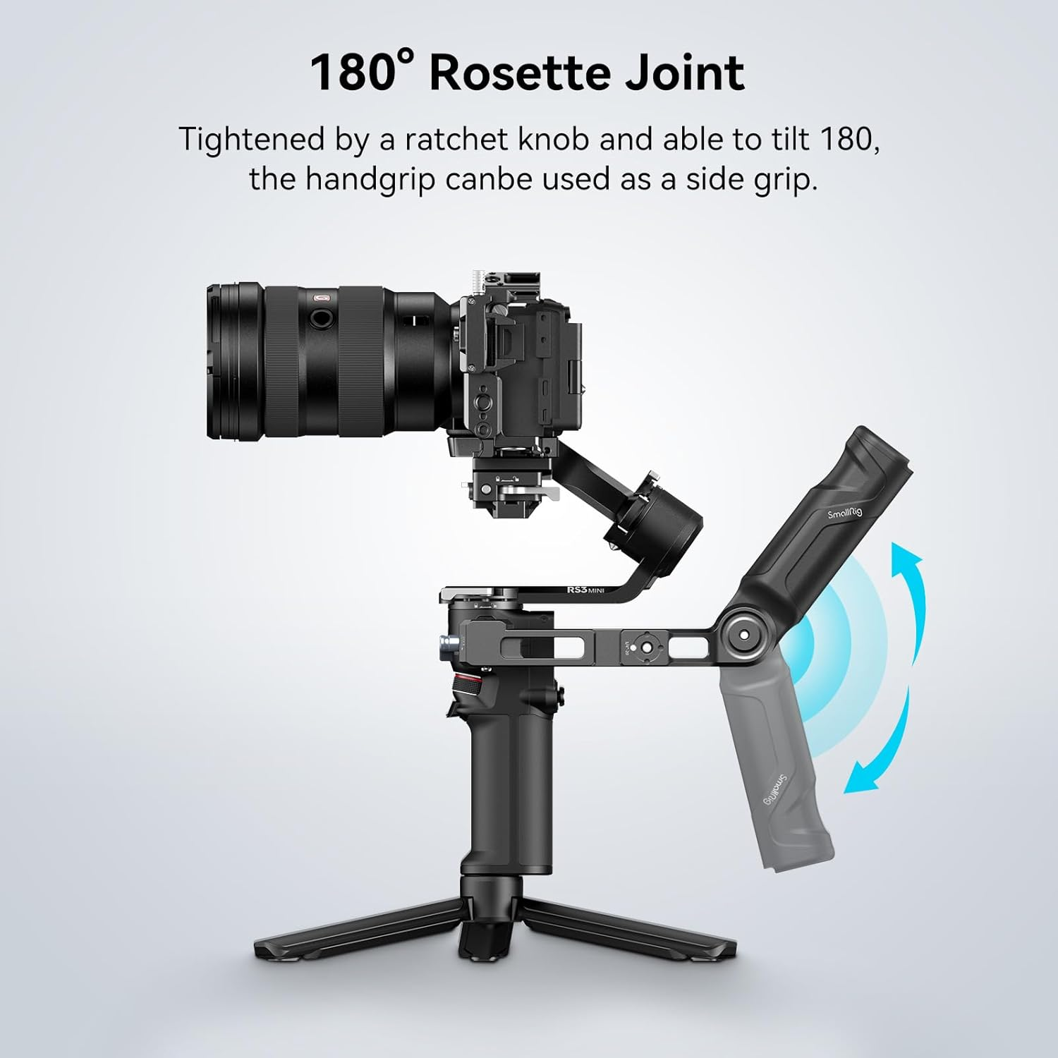 Smallrig RS 3 Mini Adjustable Handle Sling Handgrip for DJI RS 3 Mini Gimbal Handheld Stabilizer, with NATO Clamp and Cold Shoe Mount - 4197 image number 4