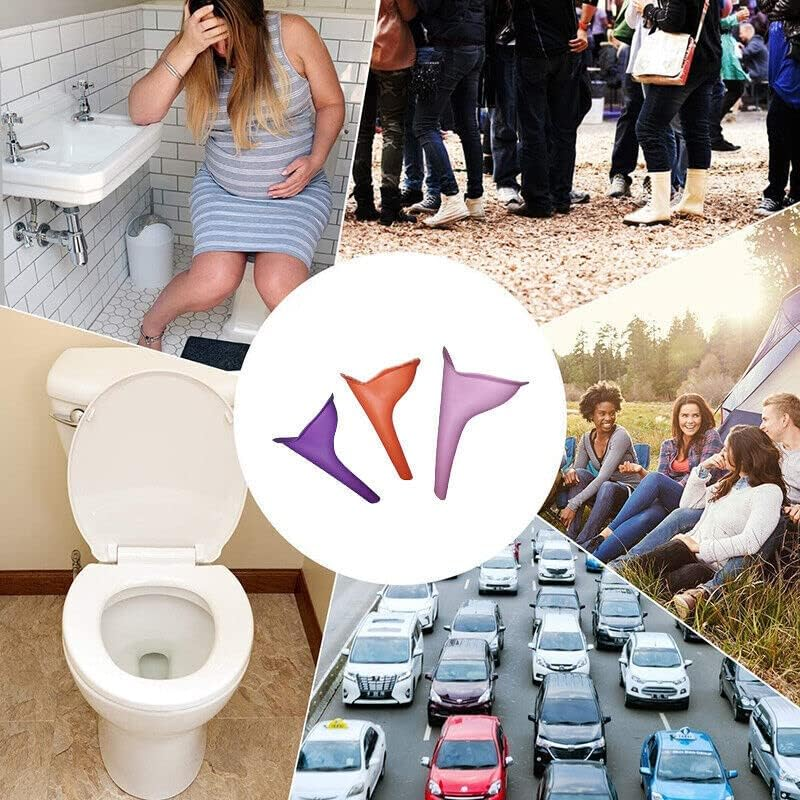 AIMALL 3X Urinal for Women，Portable Camping Female Her She Urinal Funnel Ladies Woman Urine for Camping Travel Hiking Gear image number 4