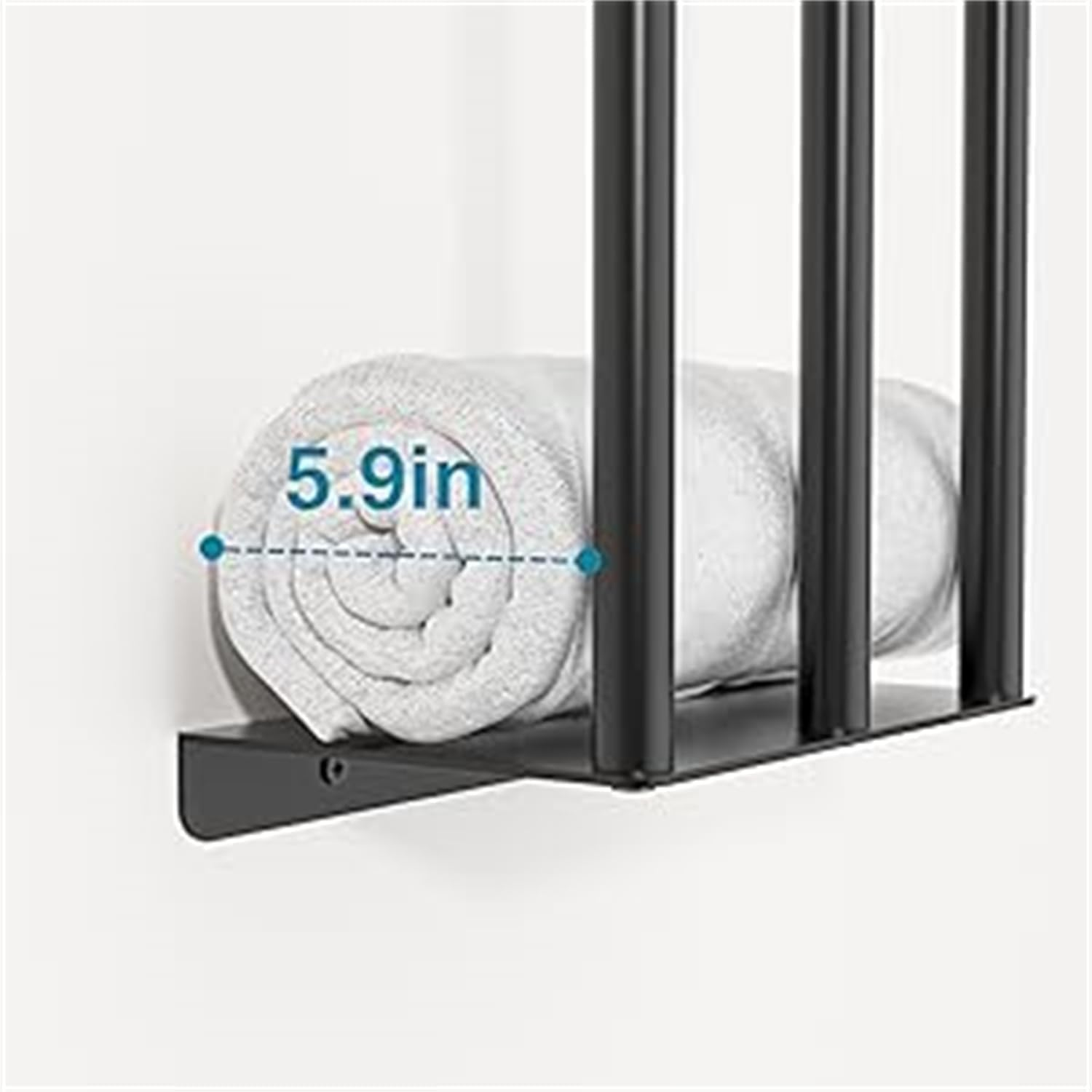 Wall Mounted Towel Rack for Bathroom, Metal Organizer, Bath Towel Holder for Modern Small Space Storage image number 1