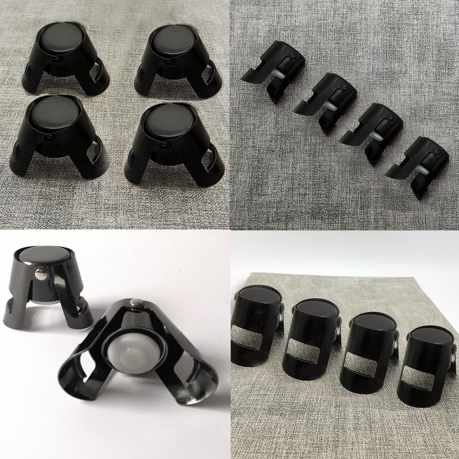 Paifeancodill 3 Pcs Champagne Stoppers with Stainless Steel Bottle Sealer with Food Grade Silicone Leak Proof Sealer Stopper Bottle Stopper Keep Fresh Suitable for Champagne,Cava,Prosecco,Sparkling image number 2