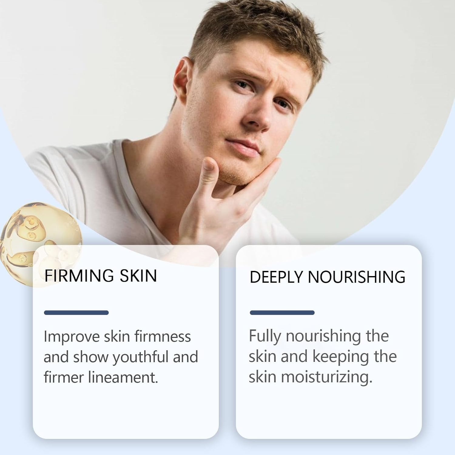 6 in 1Mens Face Moisturizer, anti Aging Face Cream Men, Lift and Tighten Cream, Reduces Wrinkles & Fine Lines, Dark Spots Remover, Eye Bags Treatment, Nourishing Mildly, Non-Greasy (3Pcs) - 1Pcs image number 7