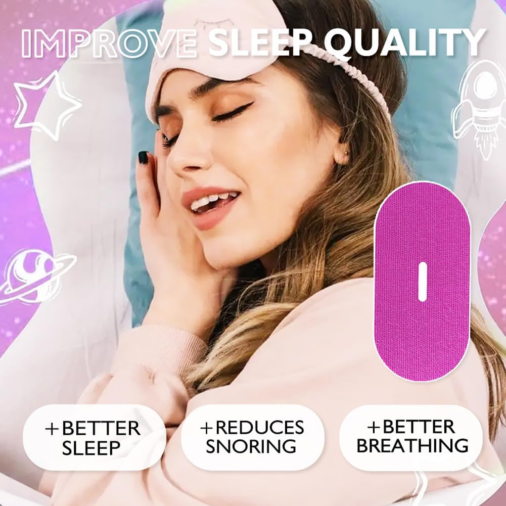 Mouth Tape,Anti Snore & Better Breathing，Improve Sleep Quality，Relieve Nasal Congestion,Reduce Mouth Breathing,Night Strips for Sleeping,Pack of 30 (Pink) image number 1