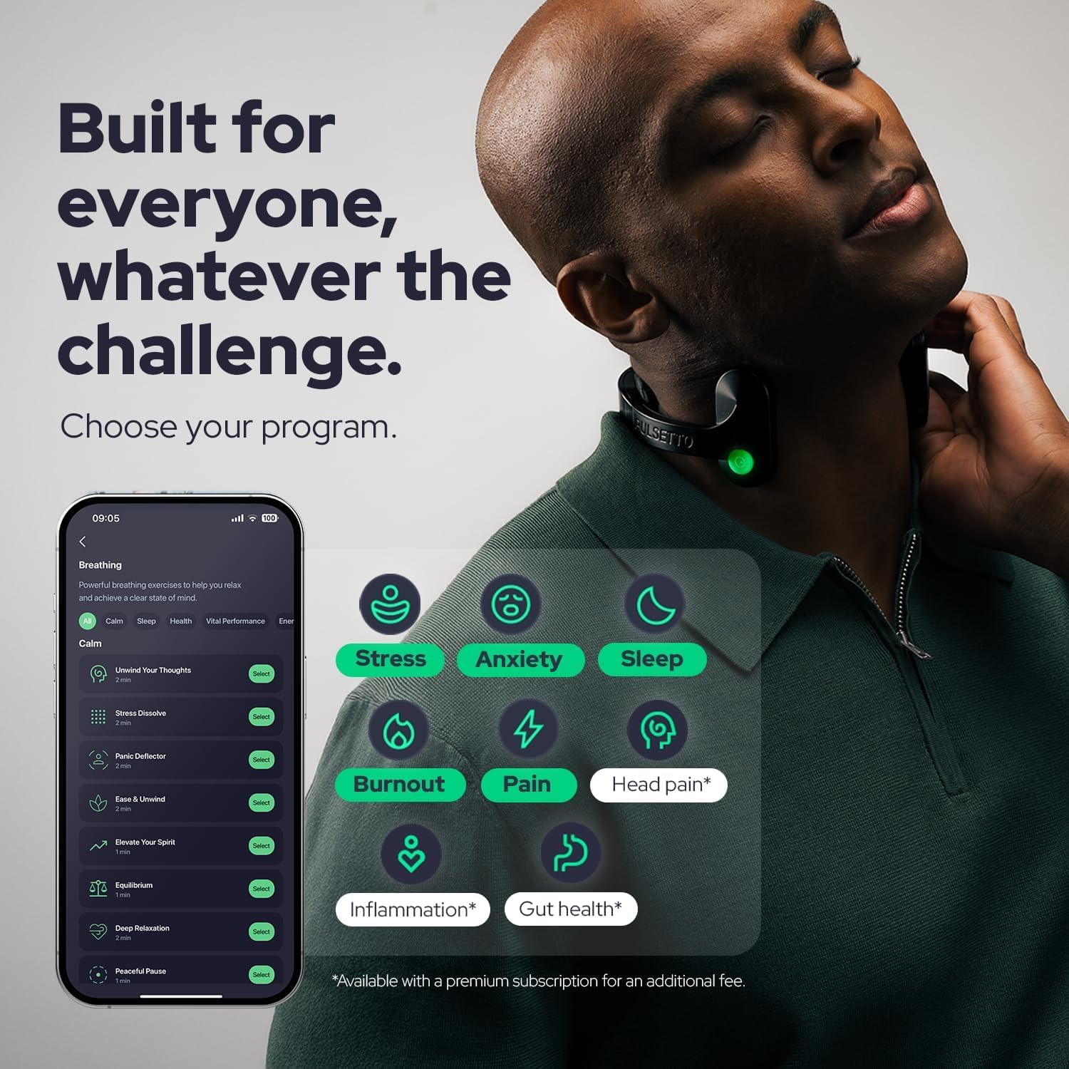 Pulsetto FIT Vagus Nerve Stimulator for Better Sleep & Stress Relief - Patented Neuro Sleep Aid Device - Personalized Relaxation Wearable for Burnout, Recovery, Rejuvenation and Long-Term Wellness