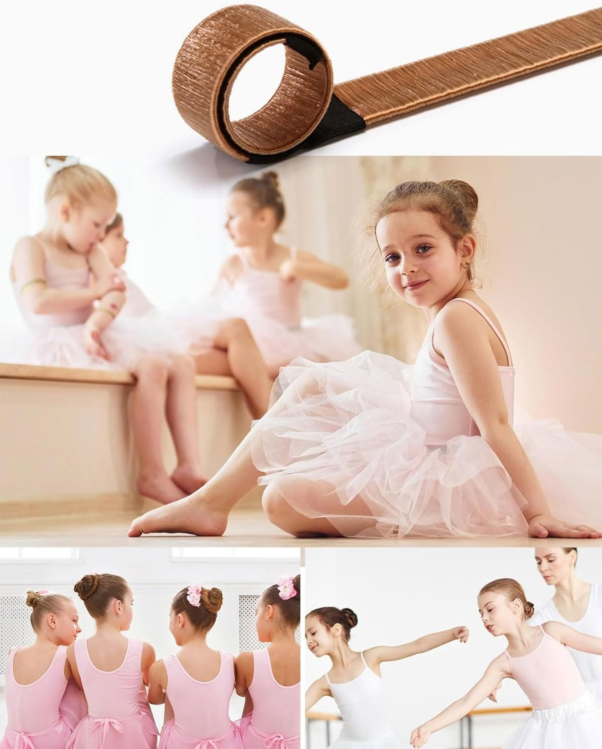 BPTRKOM Pack of 2 Bun - Girls Women'S Hair Styling Tool, Hair Knitting Tool Accessories, DIY Hair Styling for Long and Short Hair, French Twist Hair Bun Styling Braid Holder Tool (Light Brown image number 4