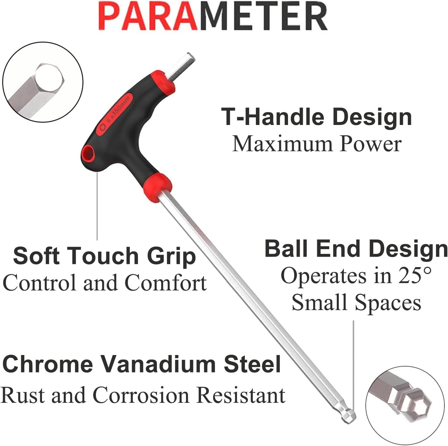 KEWAYO 3 PCS T-Handle Allen Wrench Set 4Mm、 5Mm 、6Mm Bike Allen Hex Key Set for Bicycle Pedal Handlebar Disc Brake Mount Repair