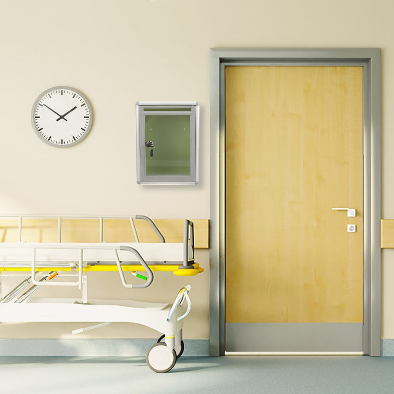 STOBOK Transparent Mailbox, Acrylic Suggestion Box with Slot and Lock, Wall-Mount Complaint Box for Collecting Mail Office & School Use, Dark Grey image number 3