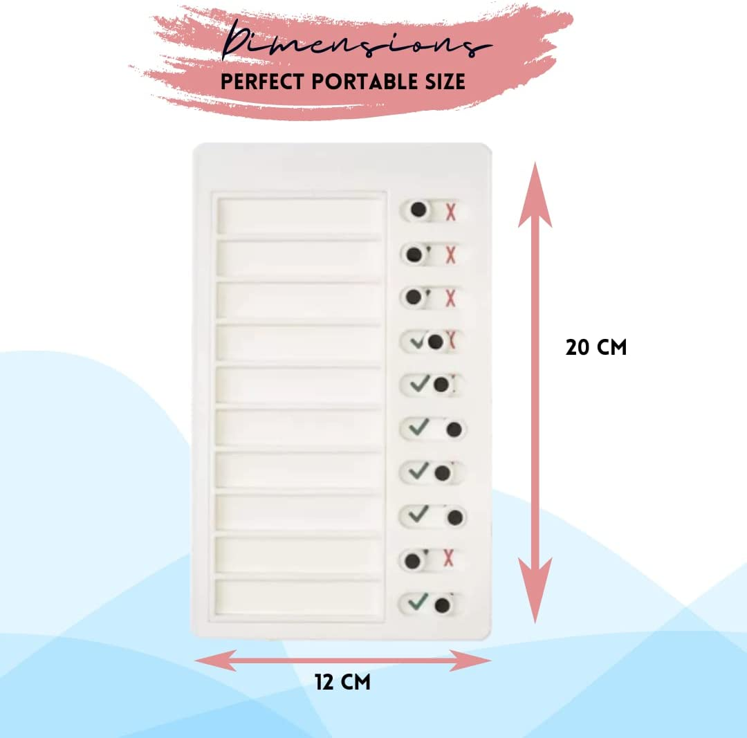 LIV&LOVE Routine Chore Chart for Kids, Children, Toddlers, ADHD, Elderly. Organise Family To-Do List, Montessori Independent Helper, Visual Charts (3 Pack White)