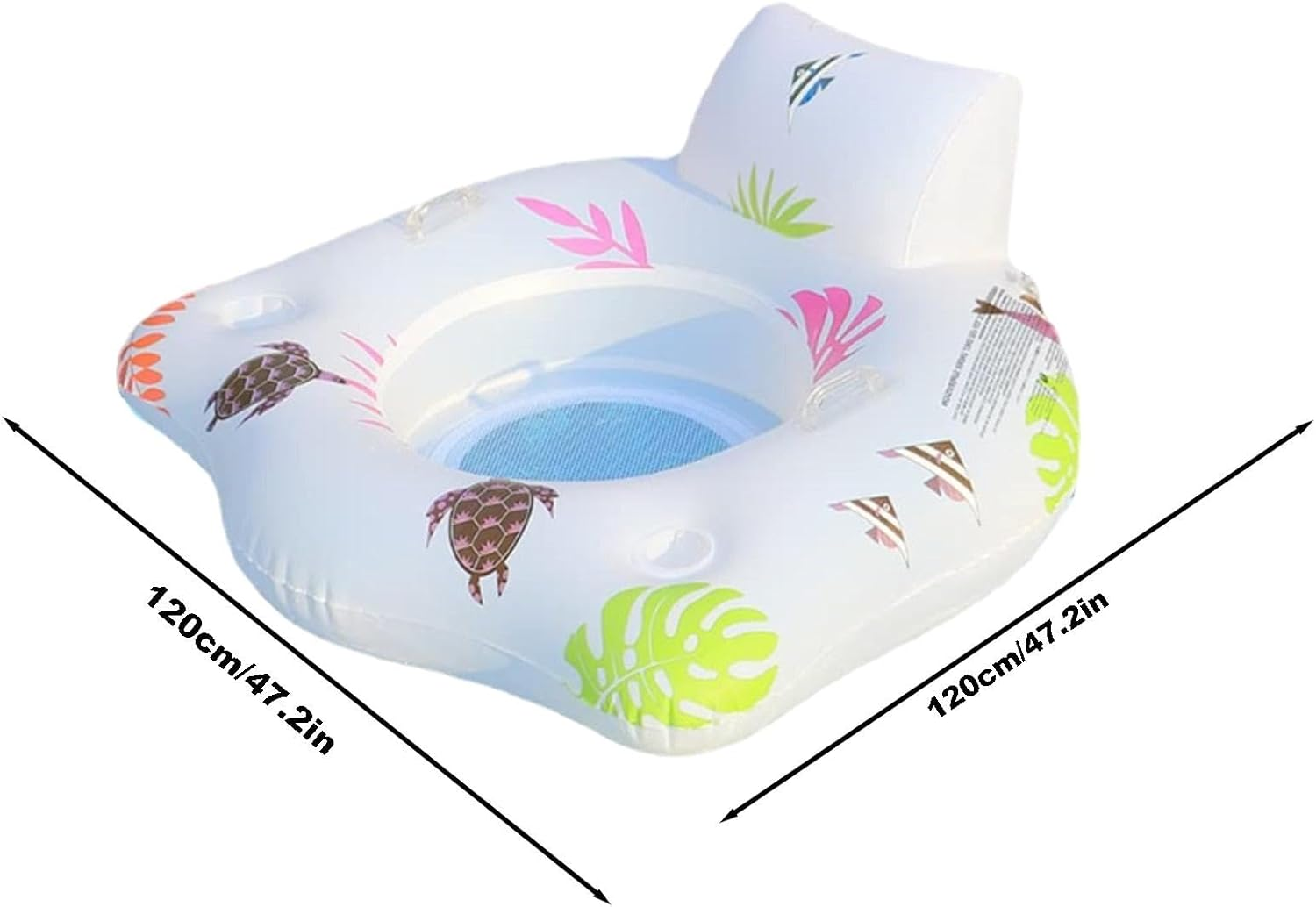 Pool Lounger Float | Beach Float Chair | Summer Float Recliner Chair for Swimming Pool, Inflatable Pool Floats Adult with Cup Holder and Color-Changing Lights image number 4