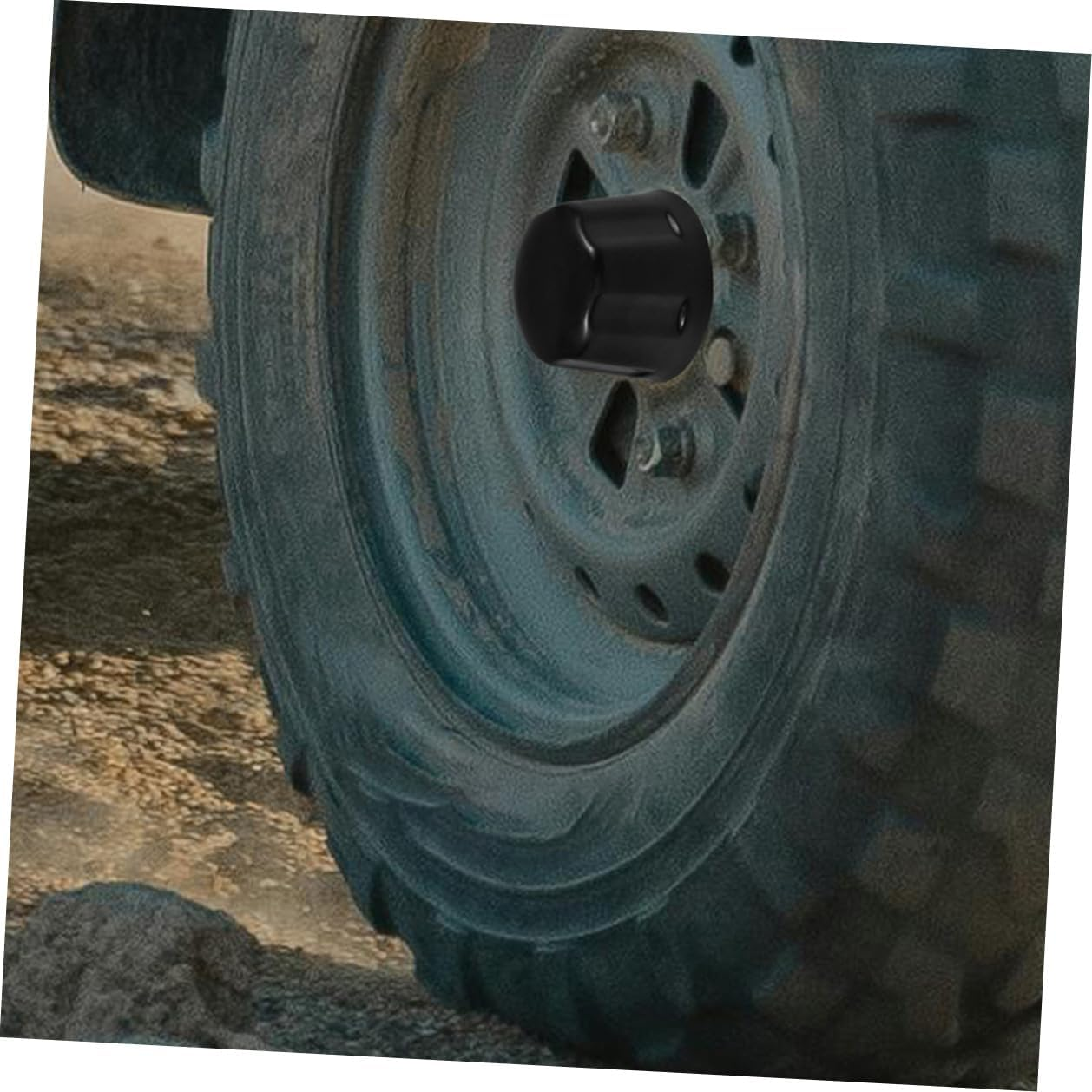 NOLITOY 2Pcs Rubber ATV Wheel Hub Caps Replacement Tire Rim Covers for 110-250Cc Go-Karts Trailers and Golf Carts, Protective Automotive Vehicle Accessory for Off-Road Wheels image number 4