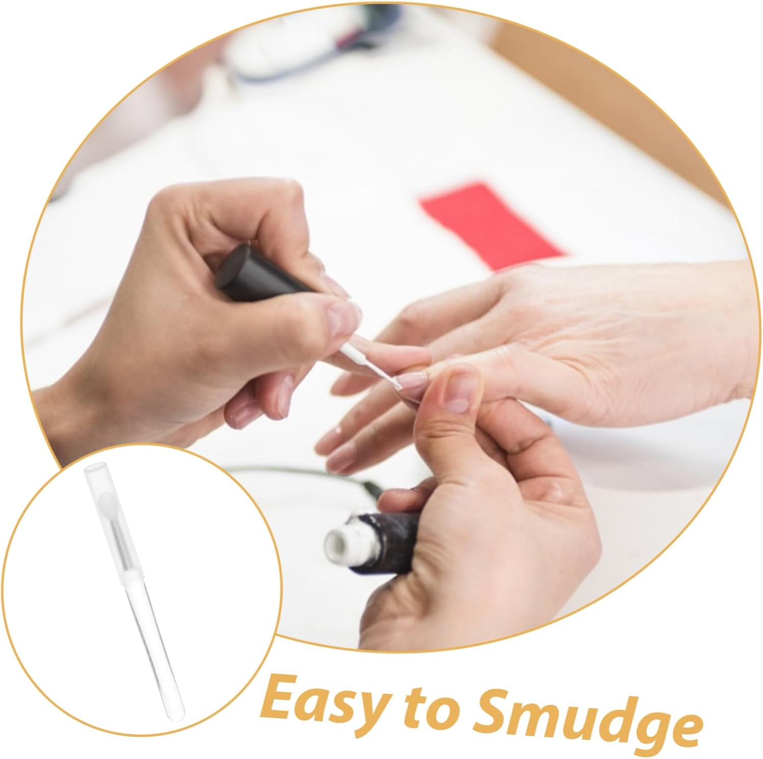 WRITWAA 20Pcs Nail Brush Nail Brush Makeup Tool for Powder Application Chrome Applicator image number 1