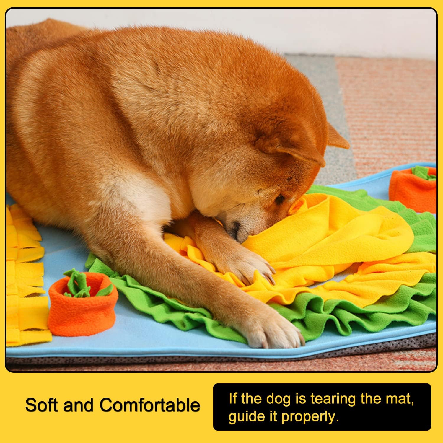 Dog Snuffle Mat Pet Slow Feeder Mat Foraging Blanket Nose Work Training Stress Release Activity Pad image number 1