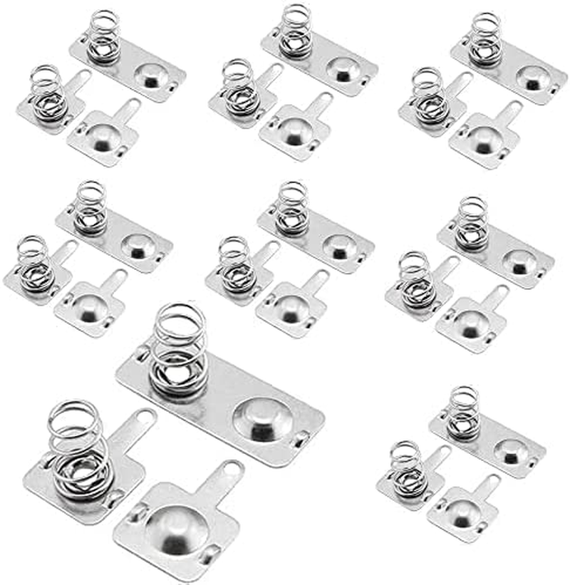 10Pairs Battery Springs AA Battery Negative to Positive Conversion Spring Contact Nickle Plated 12X12Mm and 12X26.5Mm image number 1
