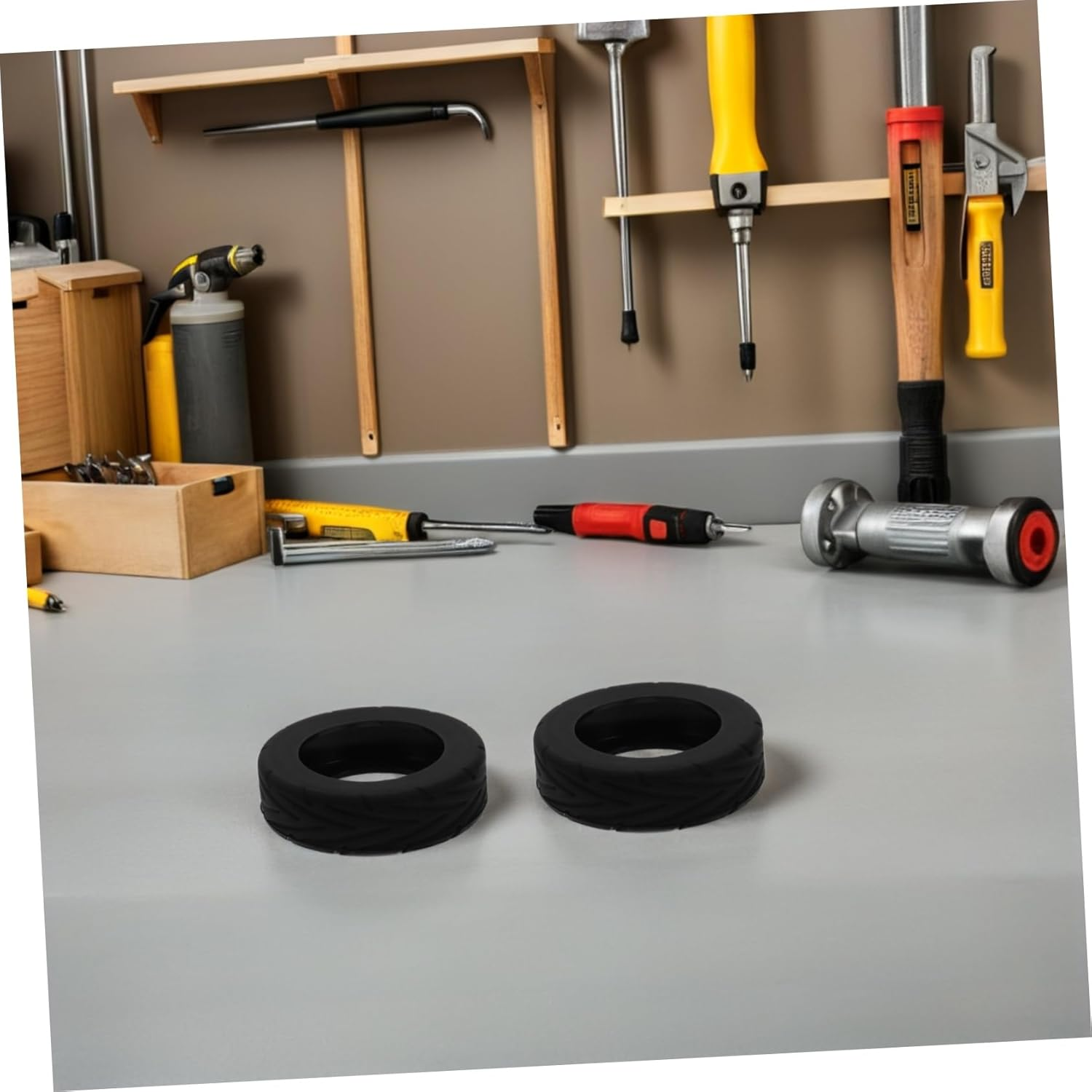 WATIIFUFU 16Pcs Shock Absorption Luggage Wheel Covers Noise Reducing Suitcase Wheel Protectors Nonslip Casters Protectors for Travel Black image number 3