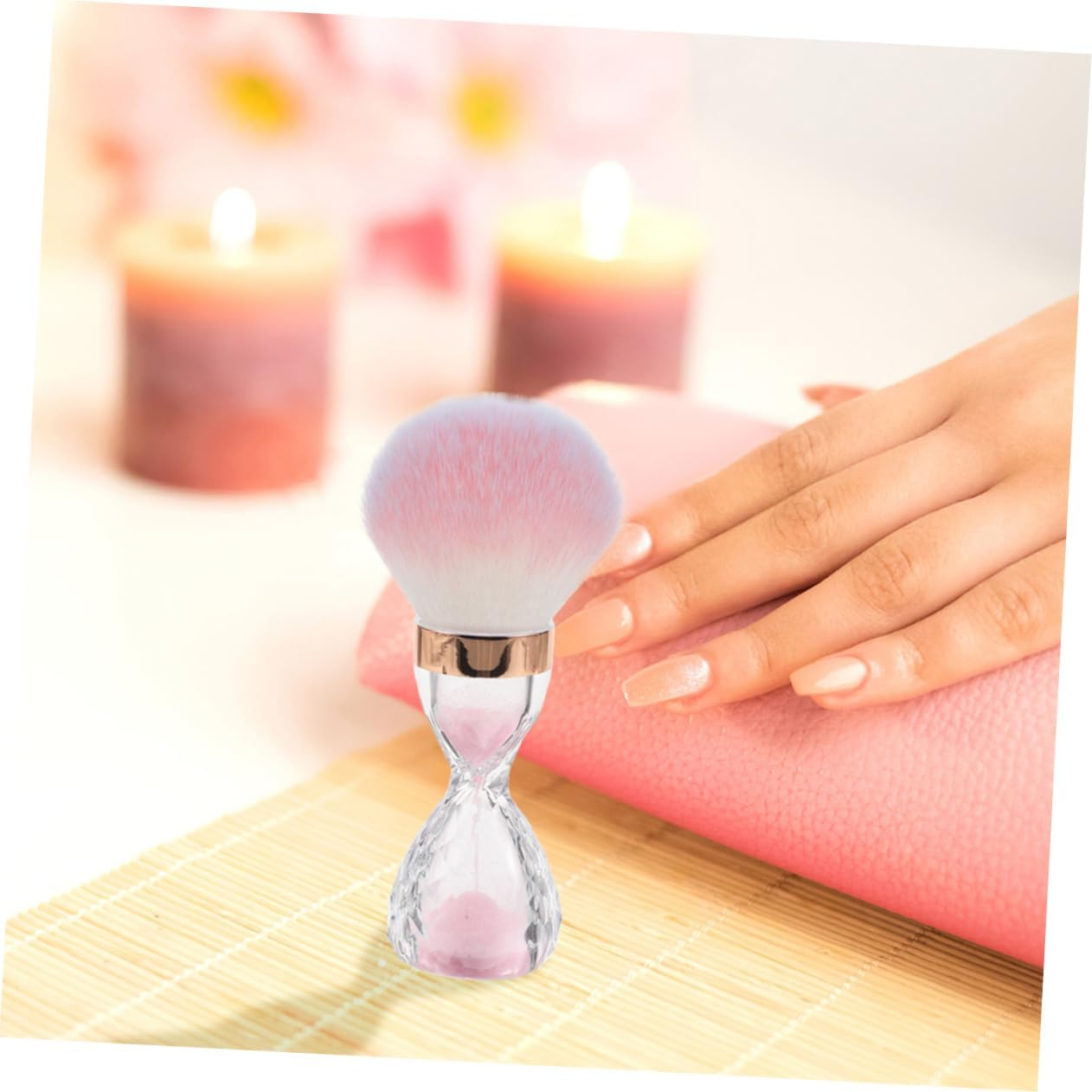 Vaguelly 2Pcs Nail Art Cleaner Barber Hair Brush Hair Cutting Brush Neck Duster Cleaning Tools image number 2