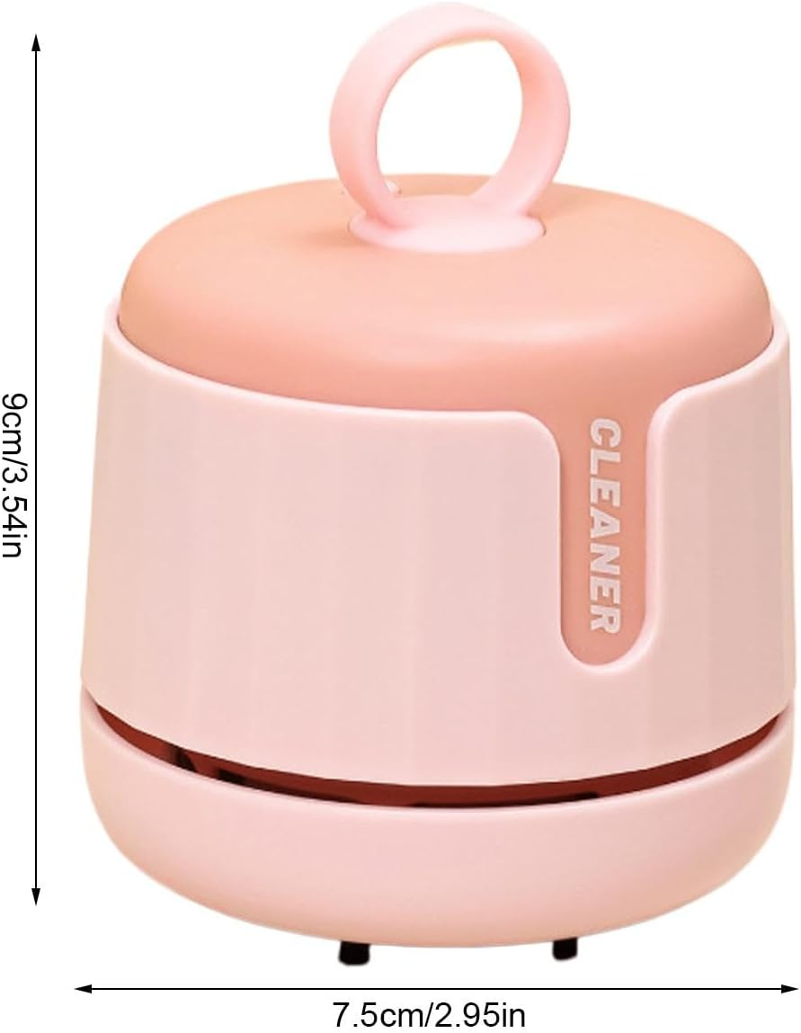 Dust Cleaner - Desktop Cleaners | USB Cleaner for Desks | USB Rechargeable Portable Dust Cleaner | 360 Degree Rotating Picking up Crumbs Cleaner with Soft Bristles for Study Room, Classroom