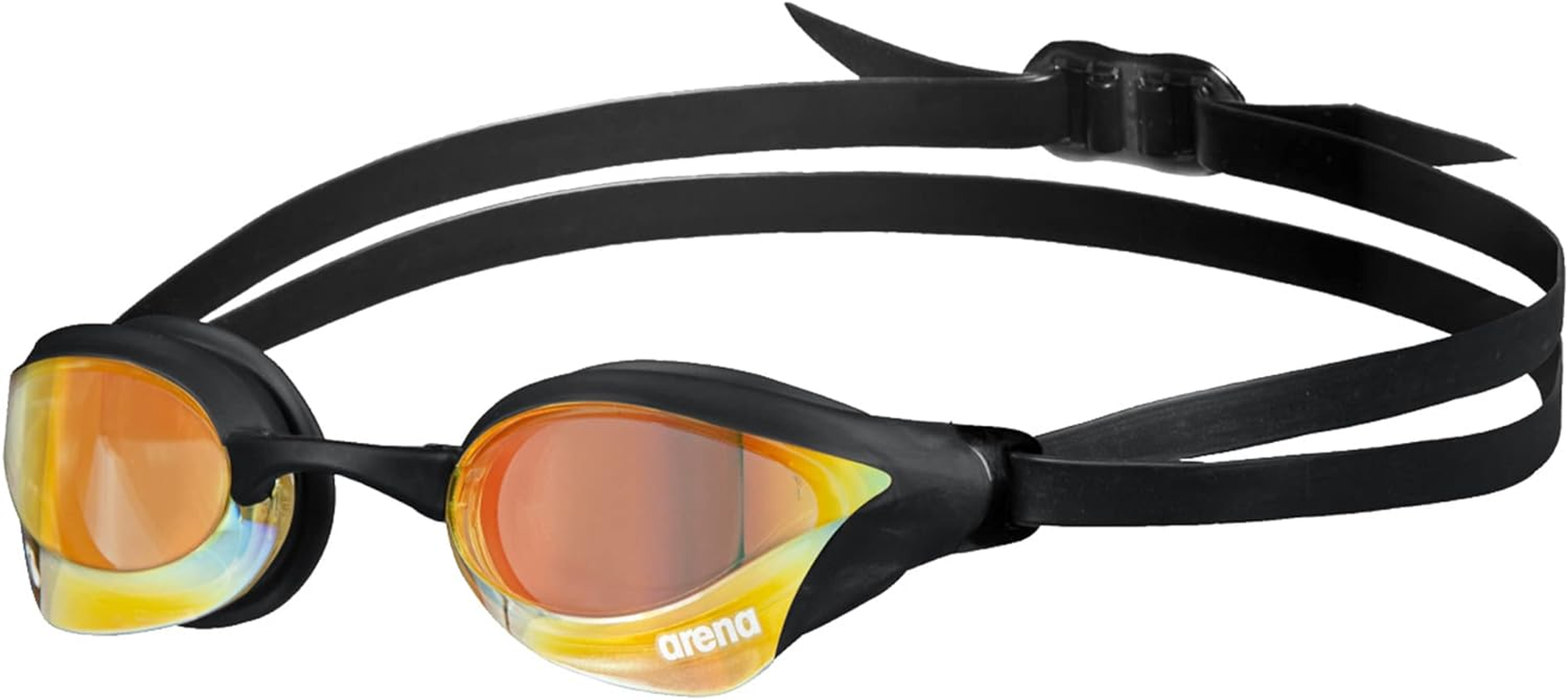 ARENA Cobra Core Swipe Mirror Goggles, Unisex Goggles for Indoor and Outdoor Swimming with Dual Strap, Swipe Anti-Fog Technology, and UV Protection, Wide Vision & Customisable Fit