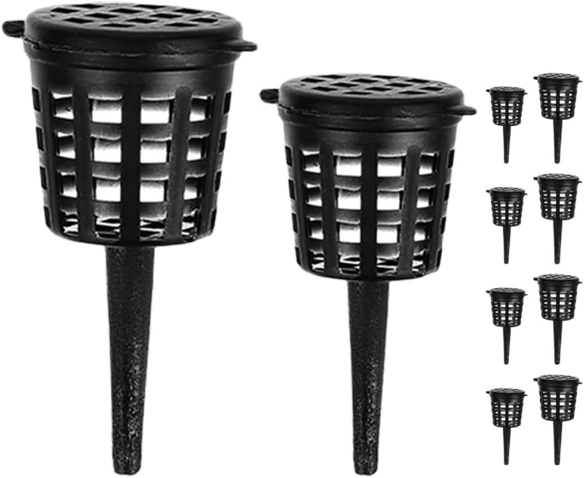 Kisangel 10Pcs Plastic Bonsai Fertilizer Boxes with Lids, Large and Small Gardening Fertilizer Containers for Slow Release Manuring, Orchid and Mini Planting Basket Set for Home Balcony image number 6