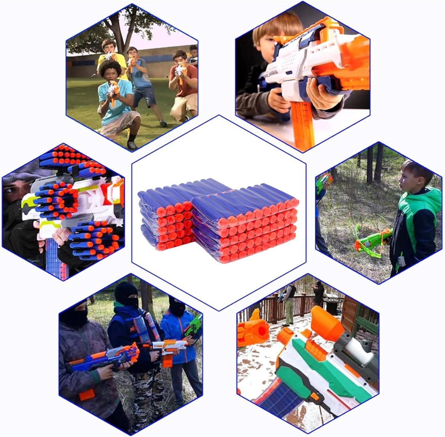 BOROLA Refill Bullet Darts Compatible for Nerf Elite Series Blasters Kid Toy Gun image number 3