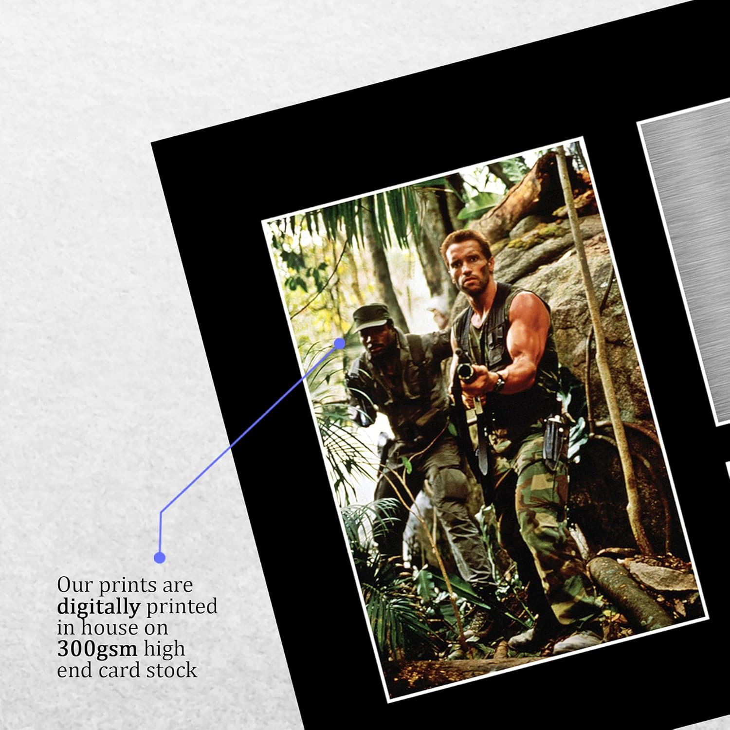 HWC Trading A4 Arnold Schwarzenegger & Carl Weathers Predator Gifts Printed Signed Autograph Picture for Movie Memorabilia Fans image number 1