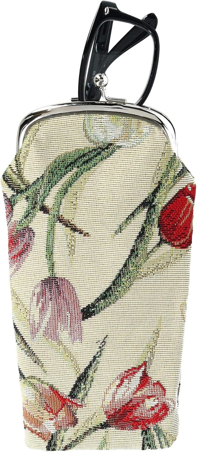 Women'S Tulip Print Tapestry Glasses Case image number 1